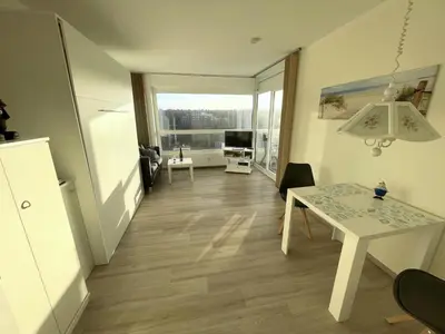 Ein Sitzbereich in der Unterkunft Frische Brise FeWo 04 05