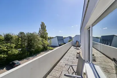 Ein Balkon oder eine Terrasse in der Unterkunft Rotesand - 128