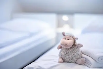 Ein Bett oder Betten in einem Zimmer der Unterkunft Regenpfeifer
