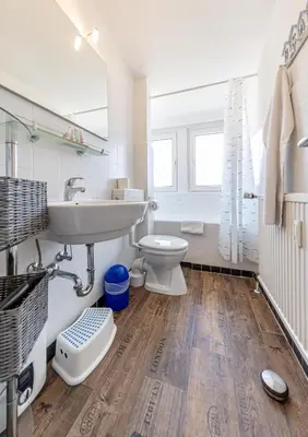 Ein Badezimmer in der Unterkunft Regenpfeifer