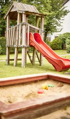 Ein Kinderspielbereich in der Unterkunft Seeschwalbe