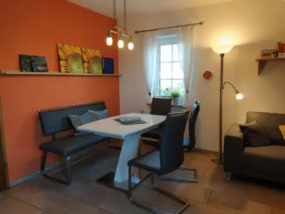 Ein Sitzbereich in der Unterkunft Haus Am Häfchenweg, Wohnung 6
