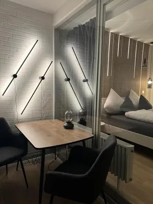 Ein Bett oder Betten in einem Zimmer der Unterkunft Traumhafte Ferienwohnung - direkter Meerblick - 50m zum Strand in Cuxhaven Duhnen in 1A Lage im Haus Seehütte