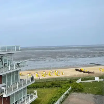 Traumhafte Ferienwohnung - direkter Meerblick - 50m zum Strand in Cuxhaven Duhnen in 1A Lage im Haus Seehütte