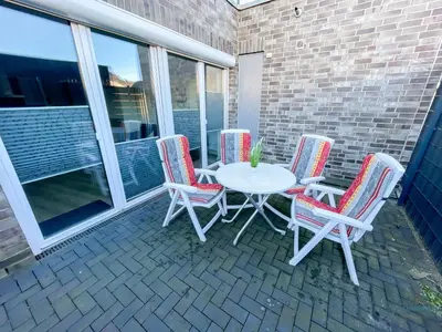 Ein Patio oder anderer Außenbereich in der Unterkunft Moderne Ferienwohnung mitten in Duhnen - Ocean Dream Wohnung 2