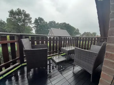Ein Balkon oder eine Terrasse in der Unterkunft Ferienwohnung Stefan Schwiemann