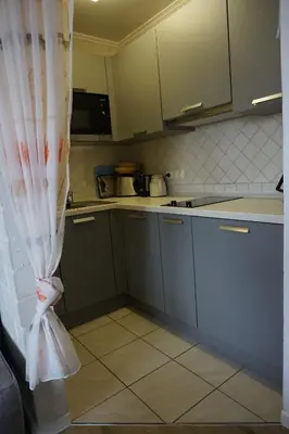 Küche/Küchenzeile in der Unterkunft Vinnenhus Wohnung 06