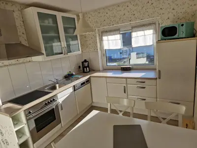 Küche/Küchenzeile in der Unterkunft Ferienhaus To Huus