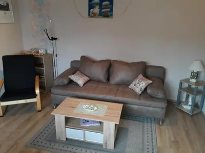 Ein Sitzbereich in der Unterkunft Apartment Ahoi