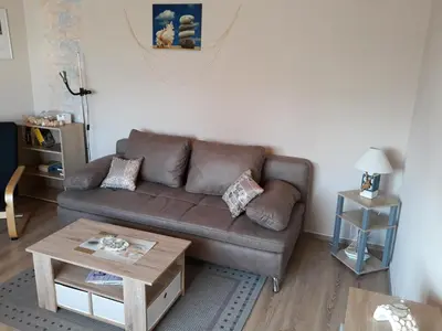 Ein Sitzbereich in der Unterkunft Apartment Ahoi