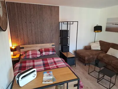 Ein Bett oder Betten in einem Zimmer der Unterkunft See Zeit