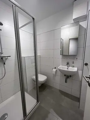 Ein Badezimmer in der Unterkunft Appartementhaus Nige Ooge Wohnung Nr 1