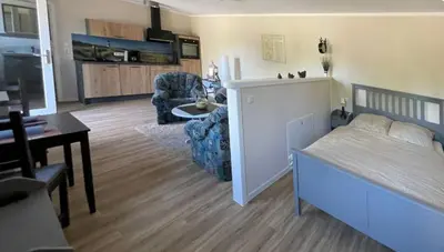 Ein Bett oder Betten in einem Zimmer der Unterkunft Huus-Ritter in Balje