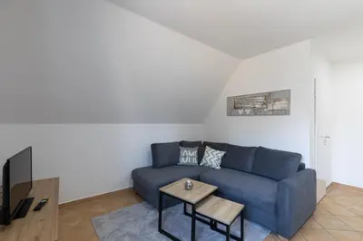 Ein Sitzbereich in der Unterkunft Anlage Leuchtfeuer, Wohnung 3