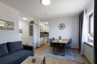 Ein Sitzbereich in der Unterkunft Anlage Leuchtfeuer, Wohnung 3