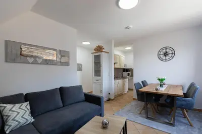 Küche/Küchenzeile in der Unterkunft Anlage Leuchtfeuer, Wohnung 3