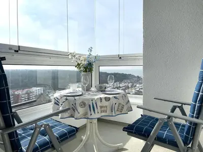 Ein Balkon oder eine Terrasse in der Unterkunft Frische Brise FeWo 15.03