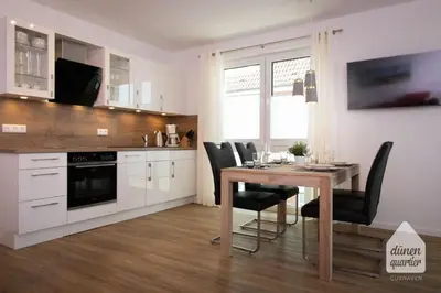 Küche/Küchenzeile in der Unterkunft Dünenquartier Cuxhaven