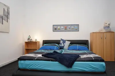 Ein Bett oder Betten in einem Zimmer der Unterkunft Küstenliebe Cuxhaven 1