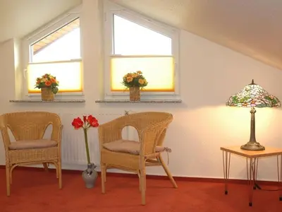 Ein Sitzbereich in der Unterkunft Stella Maris Modern Retreat