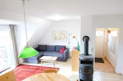 Ein Sitzbereich in der Unterkunft Wald und Meer