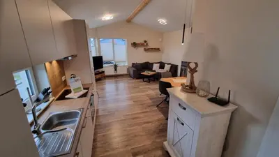 Küche/Küchenzeile in der Unterkunft Ferienhaus Strandengel