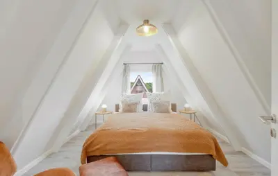 Ein Bett oder Betten in einem Zimmer der Unterkunft Stunning Home In Friedrichskoog