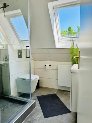 Ein Badezimmer in der Unterkunft 