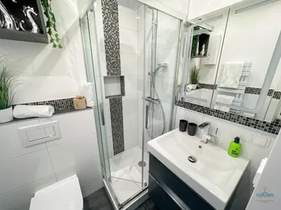 Ein Badezimmer in der Unterkunft Strandappartement 7 - Modernes Appartement in Strandnähe