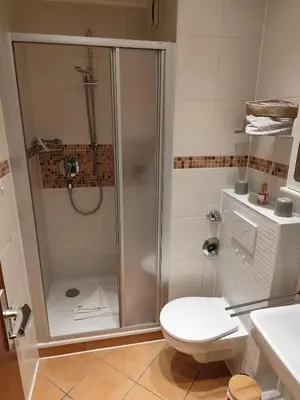Ein Badezimmer in der Unterkunft Wellness-Ferienwohnung Strandperle