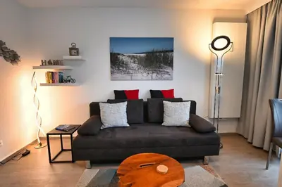 Ein Sitzbereich in der Unterkunft Watt n Meer