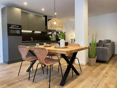 Küche/Küchenzeile in der Unterkunft Haus Nordseebrandung FeWo 4