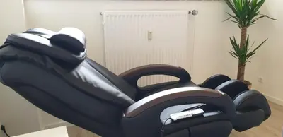 Ein Sitzbereich in der Unterkunft Wellness-Ferienwohnung Meeresrauschen