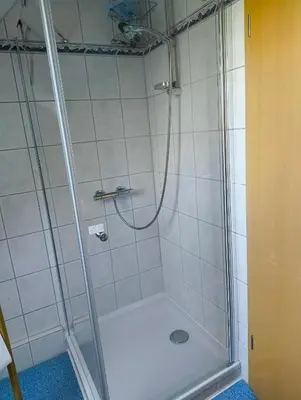 Ein Badezimmer in der Unterkunft Achim's Moorblick
