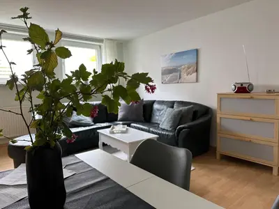 Ein Sitzbereich in der Unterkunft Haus Sonneneck 3
