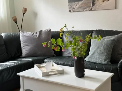 Ein Sitzbereich in der Unterkunft Haus Sonneneck 3
