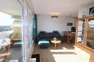 Ein Sitzbereich in der Unterkunft Panorama Whg 101, 7 OG