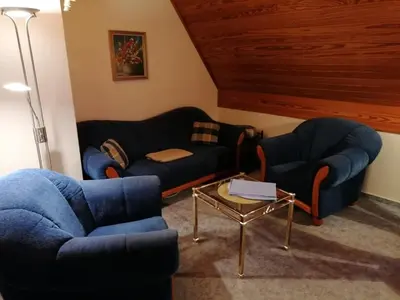 Ein Sitzbereich in der Unterkunft Kampweg 1 Wohnung 1