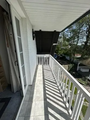 Ein Balkon oder eine Terrasse in der Unterkunft Kampweg 1 Wohnung 1