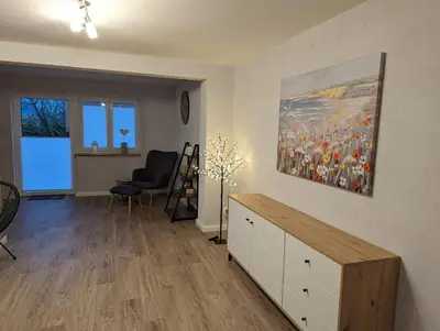 Ein Sitzbereich in der Unterkunft Ankerhus