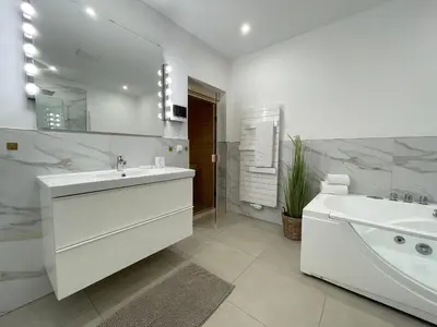 Ein Badezimmer in der Unterkunft Haus Nordseebrandung FeWo 8
