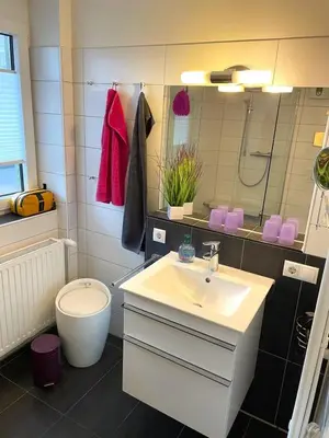 Ein Badezimmer in der Unterkunft de Sülvermöw