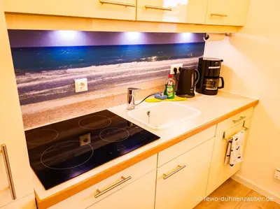 Küche/Küchenzeile in der Unterkunft Ferienwohnung Duhnenzauber in Cuxhaven Duhnen