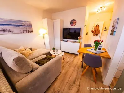 TV/Unterhaltungsangebot in der Unterkunft Ferienwohnung Duhnenzauber in Cuxhaven Duhnen
