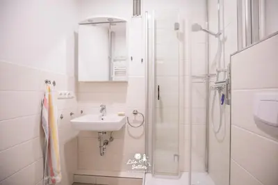 Ein Badezimmer in der Unterkunft 