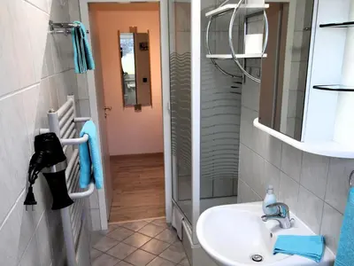 Ein Badezimmer in der Unterkunft Residenz kleine Krabbe