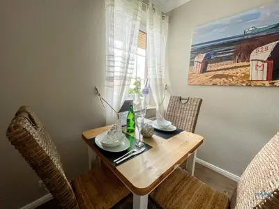 Ein Sitzbereich in der Unterkunft Landhaus Rosenhof Wohnung 5