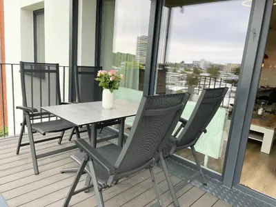 Ein Balkon oder eine Terrasse in der Unterkunft Haus Wernerwald FeWo 6