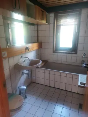 Ein Badezimmer in der Unterkunft Ferienwohnung im Grünen