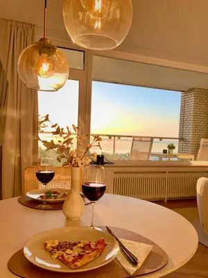Getränke in der Unterkunft Panoramameerblicksuite direkt am Strand, Garage Wlan, Aufzug, Smarttv,Bettwäsche,Handtücher, Netflix uvm